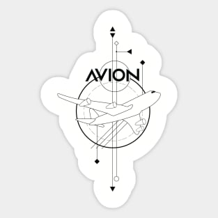 Aviation Aircraft Geometric Plane Sticker